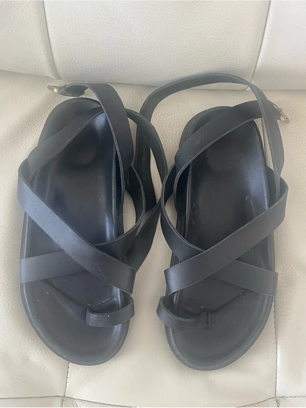 Liberté Bronte Sandals.  Ankle-Strap Crossband